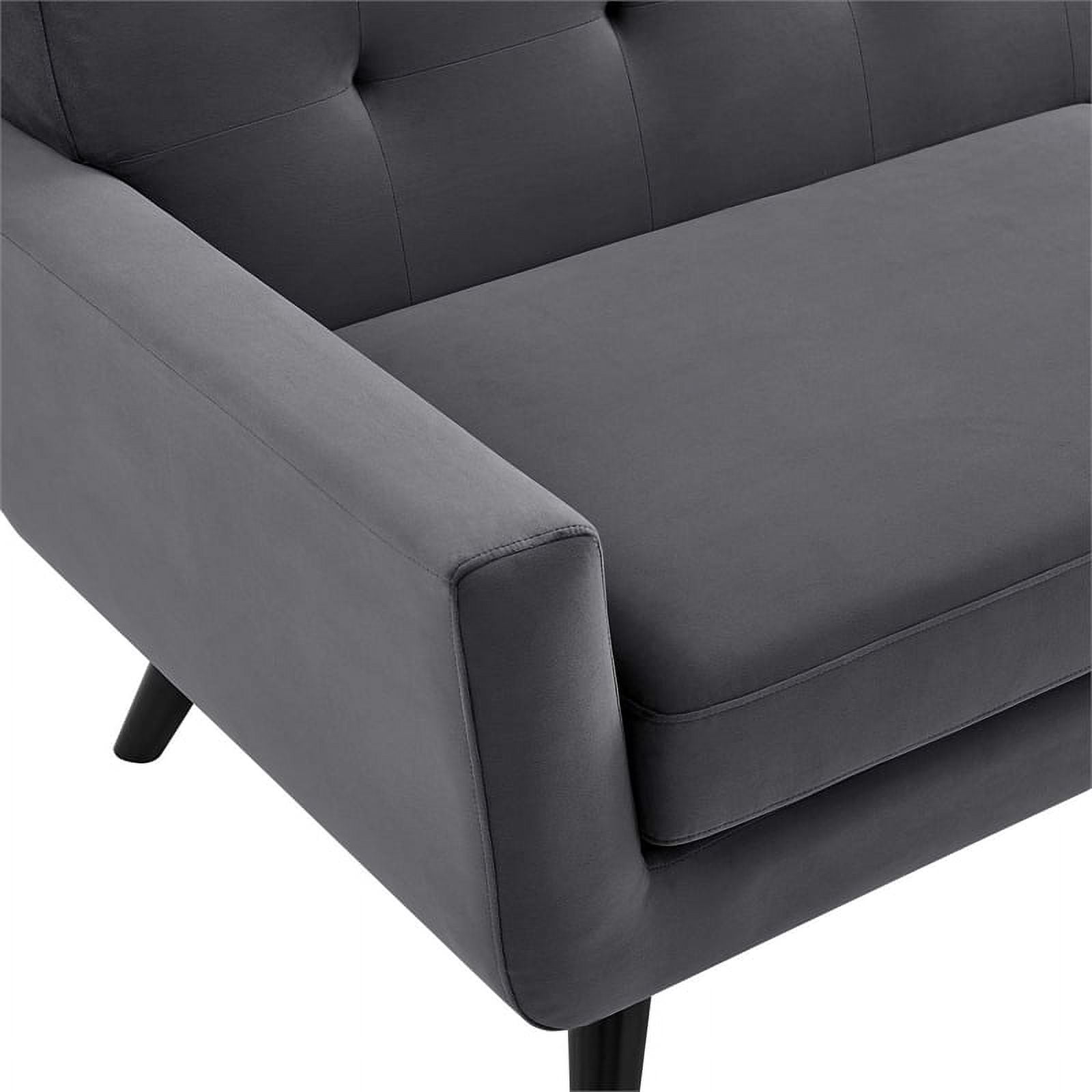Modway Engage Modern Tufted Back Performance Velvet Loveseat in Gray