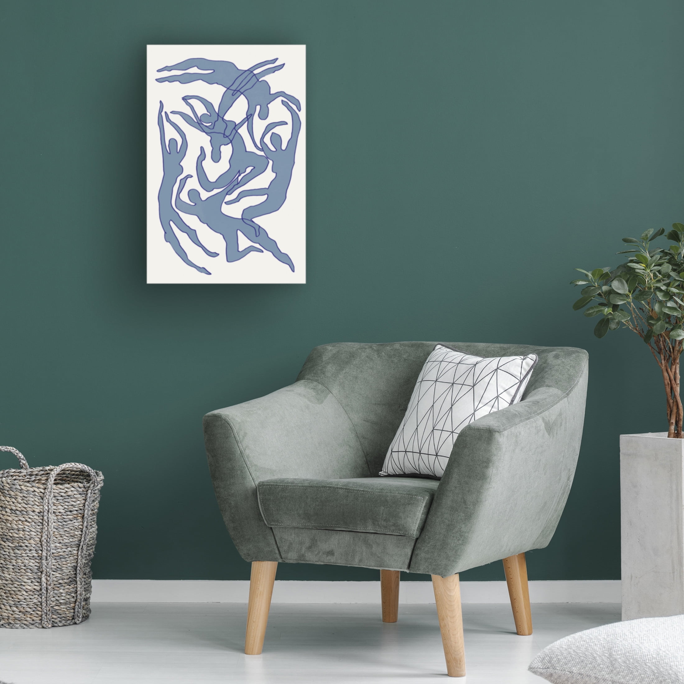 Trademark Fine Art Pictufy Studio II Swimmers Blue Canvas Wall Art