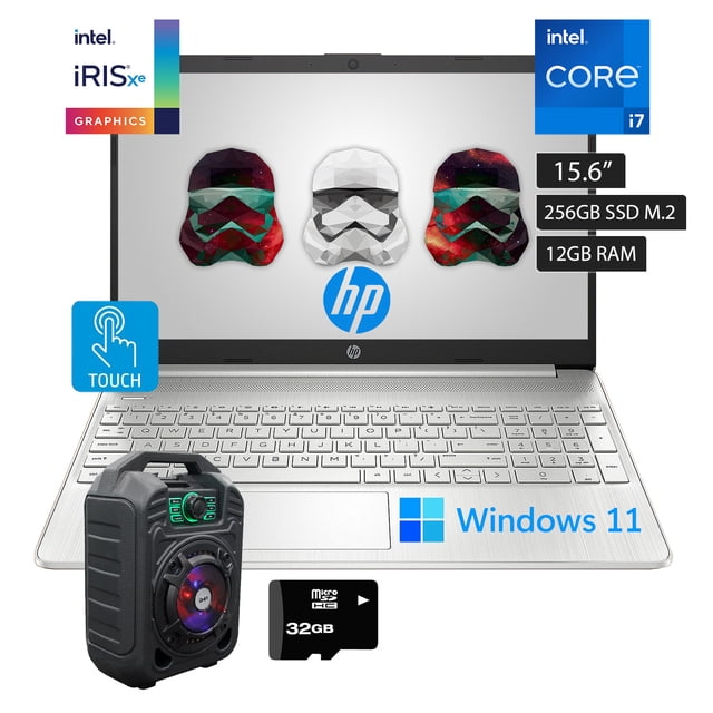 Laptop HP 15-DY2089MS Core I7-1165G7 256GB SSD 12GB Ram Touchscreen más Bocina y Micro SD 32GB
