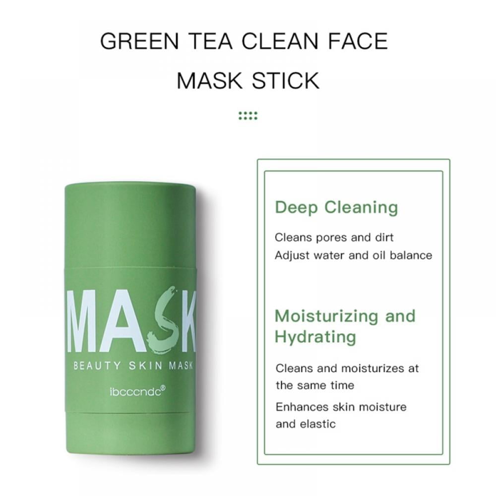 Green Mask Stick for Face Clean Pore Dirt Green Tea Stick Mask Blackhead  Acne Face Mask Green Tea Cleansing Mask Hydrating Face Masks Clay Mask Deep  Cleansing Skin Care Mud Mask 