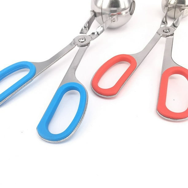 2 uds. Máquina para hacer albóndigas antiadherentes con asas antideslizantes desmontables, pinzas para hacer bolas de carne de acero inoxidable, Cake Pop, pinzas para hielo