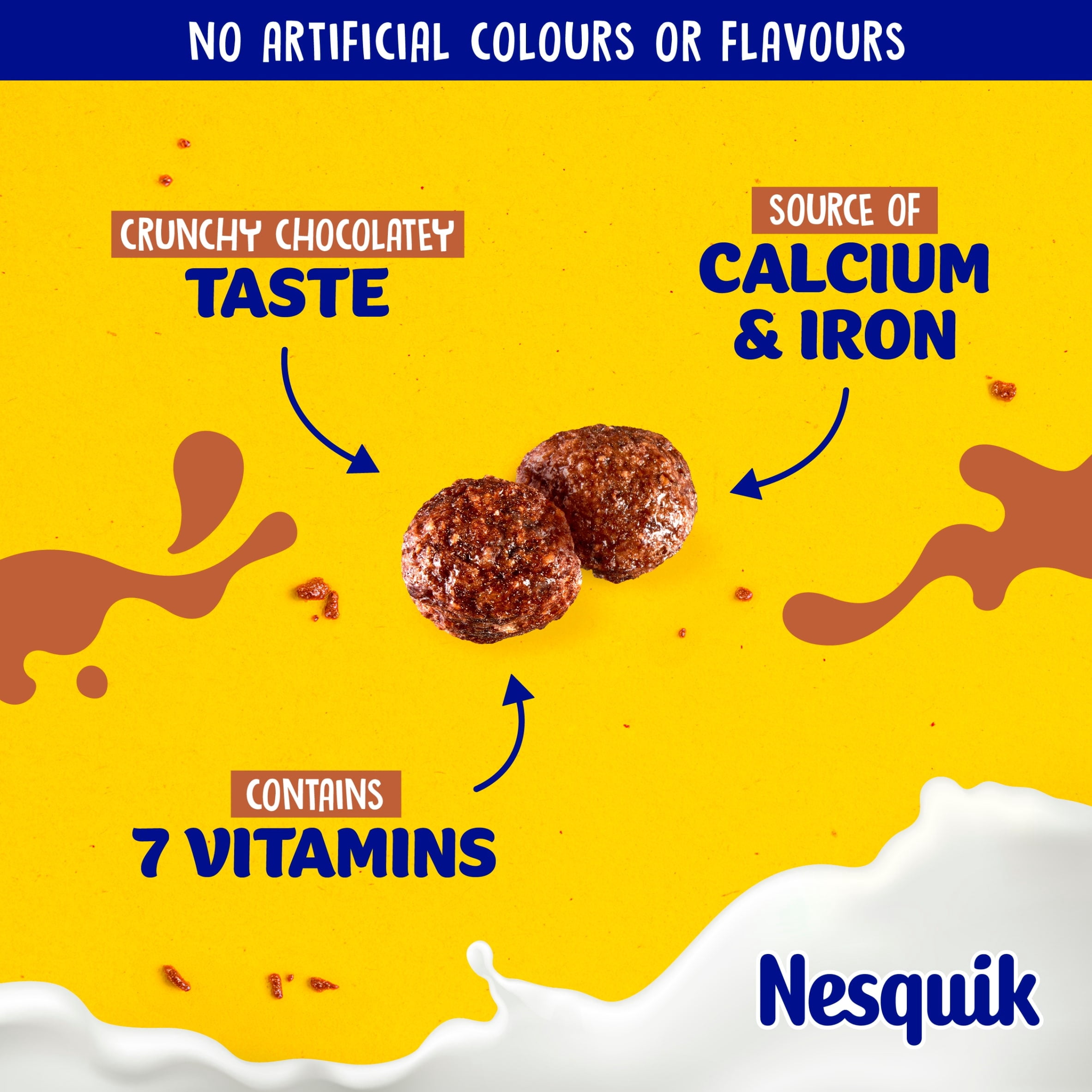 Nestle Nesquik Chocolate Cereal 375g, Imported from Britain