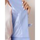 thumbnail image 5 of INSPIRAR CHIC Blazers de Oficina Elegantes para Mujeres con Cuello Peter Pan, Mangas Largas, Dobladillo Volante, Abotonado Simple, Color Azul Claro M, 5 of 6