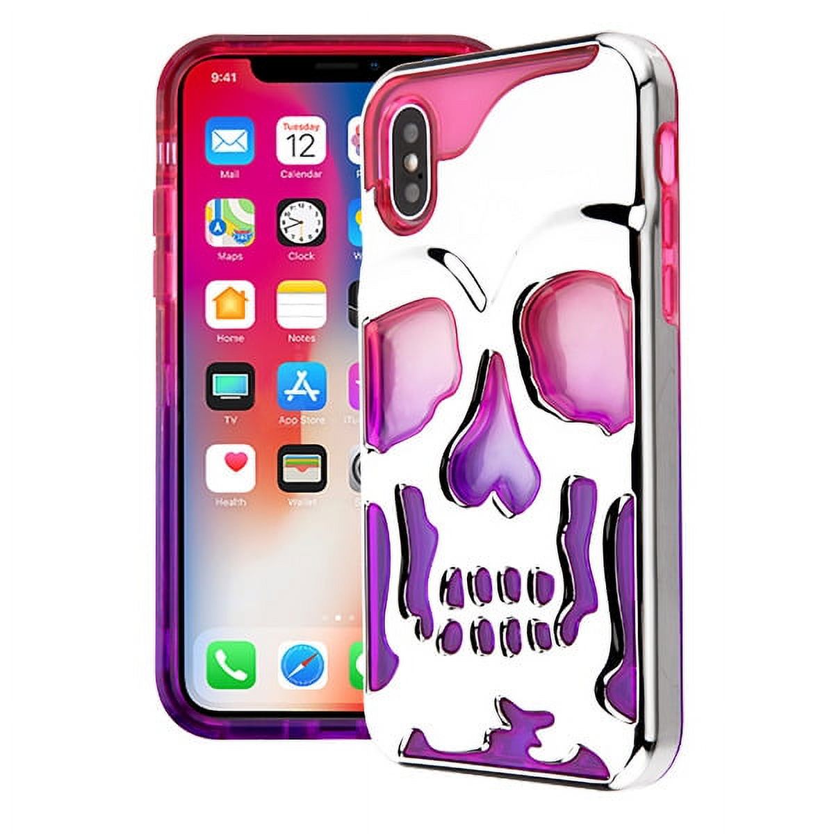 Dteck iPhone Xs Case, Dual Layer Full Body Shockproof Protection Case Double Sides Tempered Glass Cover Flexible TPU Bumper for iPhone Xs / iPhone X