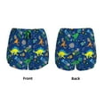 thumbnail image 6 of Goofa Dinosaur In Space Printed Women 2 in 1 Running Shorts,Quick Dry Athletic Workout Shorts,High Waisted Athletic Shorts with Liner Pockets-Large, 6 of 9