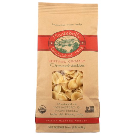 Montebello Organic Orecchiette, Italian Macaroni, 16 Ounce Bag