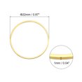 thumbnail image 2 of Unique Bargains 50 Pack 22mm Brass Hollow Circle Bezel Round Linking Rings(Gold), 2 of 4