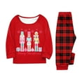 thumbnail image 2 of Onlypjs Family Matching Christmas Pajamas Sets – Nutcracker Holiday Print, Red Plaid Pants, Sizes for Women, Men, Couples, 2 of 4