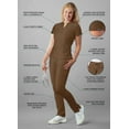 thumbnail image 3 of Adar Addition Go-Higher Scrub Set For Women - Notched V-Neck Scrub Top & Skinny Cargo Scrub Pants - A9600 - Mocha Quartz - L, 3 of 7