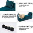 thumbnail image 5 of Storage Bench for Bedroom, 55" End of Bed Bench for King Size Bed, Modern Upholstered Long Ottoman Bench with Arms and 2 Pillows for Living Room/Entryway, 5 of 10