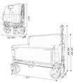 thumbnail image 4 of LuckyNote 3-in-1 Foldable Wagon Cart with Bench Seat, 500lb Capacity Heavy Duty Utility Wagon, All Terrain Wheels for Camping Beach and Groceries, Dark Blue, 4 of 10