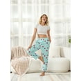 thumbnail image 2 of EK4YDNDS Womens Flannel Pajama Pants, 100% Cotton Plaid Lounge PJ Bottoms with Pockets,(Light Blue Heart,XL), 2 of 5