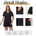thumbnail image 5 of Cuteduck Pajamas for Womens Set 2 Piece Outfit Set Summer Short Sleeve V Neck Tops Lightweight Casual Outfits Set M-3X, 5 of 9