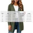 thumbnail image 3 of Binmer Women’s V Neck Open Front Long Knit Cardigan Long Sleeve Casual Mid Length Outerwear,Sizes S-2XL, 3 of 9