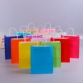thumbnail image 2 of Bolsas de regalo de papel Kraft con asas, 10/20/30/50 unidades, para compras, manualidades, color marrón y blanco, para fiestas, suministros navideños, 2 of 5