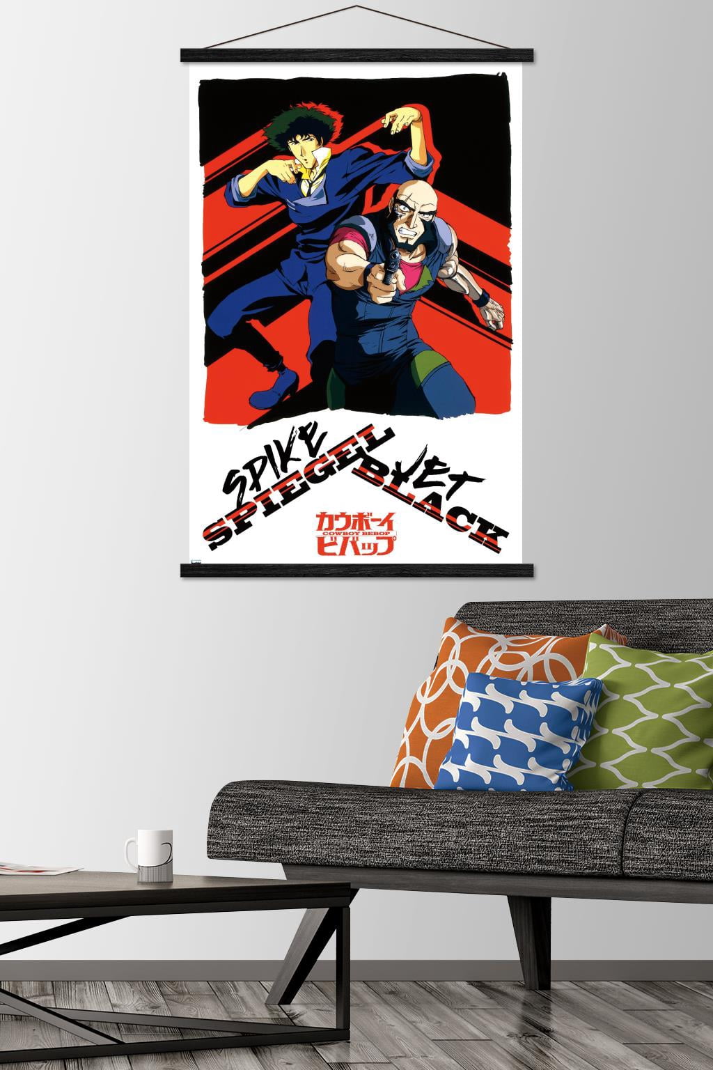Cowboy Bebop - Spike & Jet Wall Poster with Wooden Magnetic Frame, 22.375" x 34"