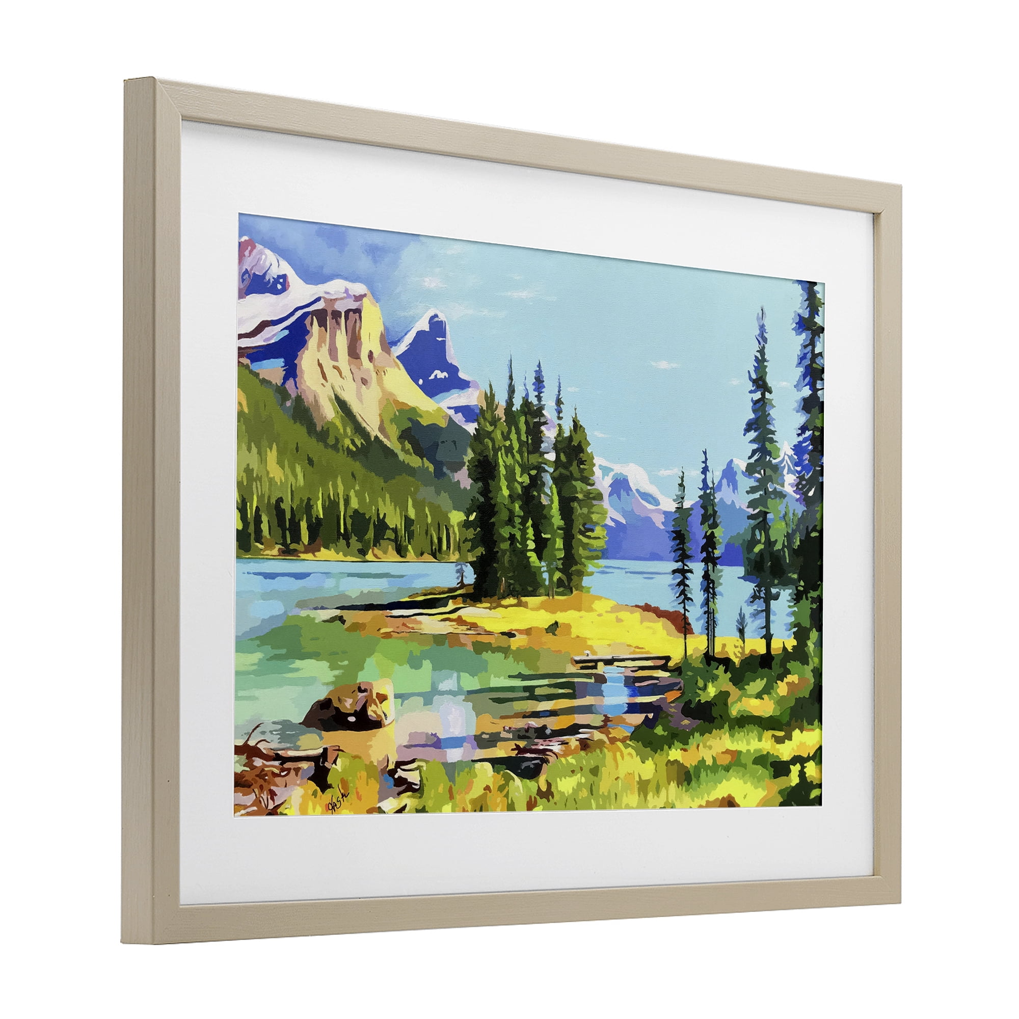 Stupell Industries Alpine Mountain Solitude Birch Framed Print Under Glass, design by John Jaster