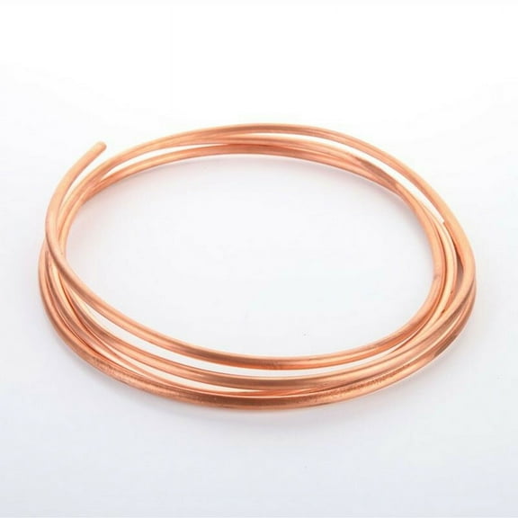 2 Meter 6.5Ft Refrigeration Capillary Pipe Tubing OD 3mm x ID 2mm Copper Tubing Coil Tube, Copper