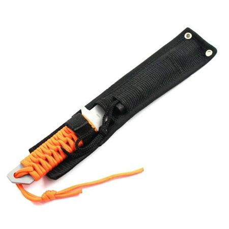 Full Tang 11in Survival Knife Serrated Tanto Blade with Fire Starter (4