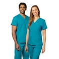 thumbnail image 5 of Adar Universal Unisex Scrubs - V Neck Tunic Scrub Top - 6011 - Teal Blue - S, 5 of 7