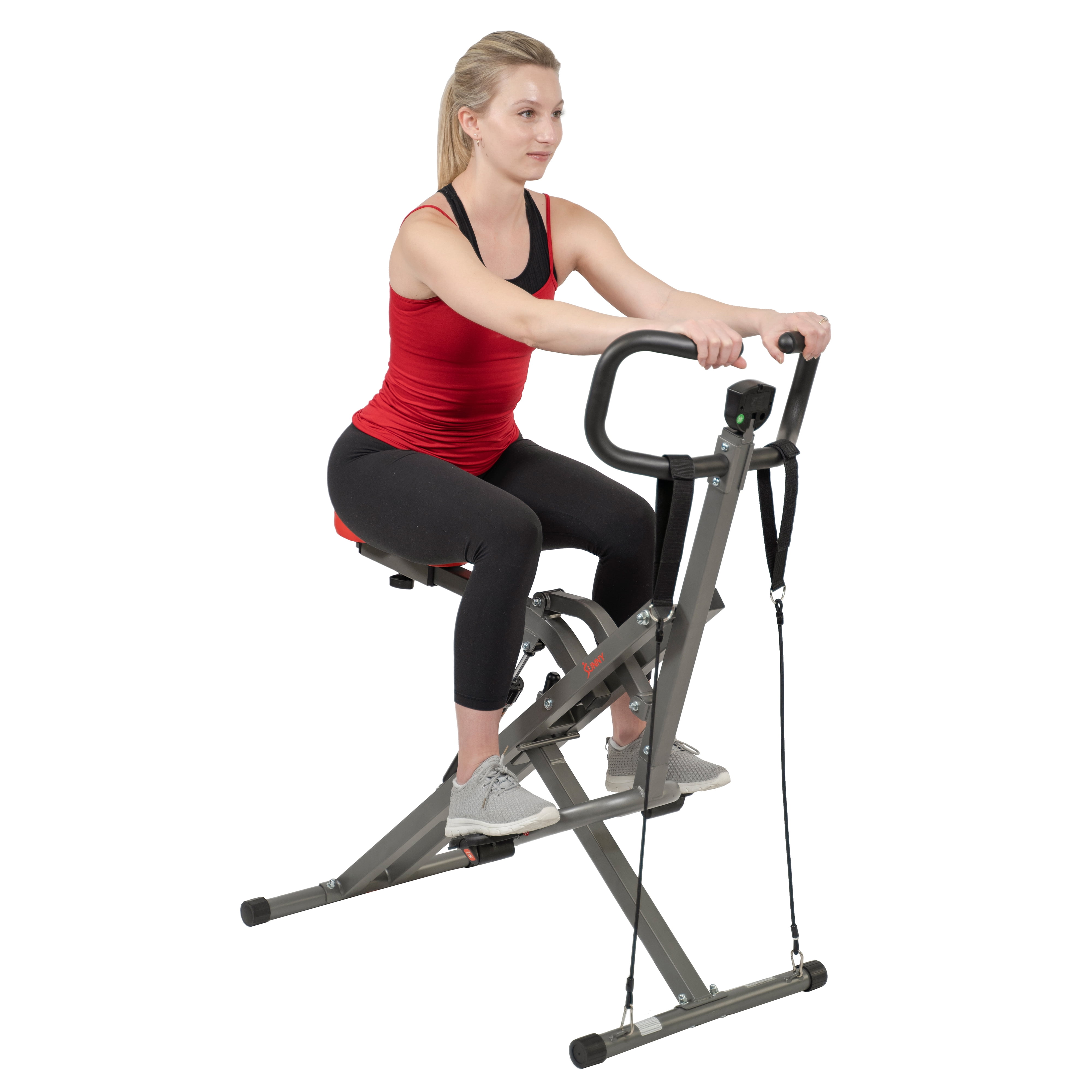 Sunny Health & Fitness Squat Assist Row-N-Ride Trainer for Glutes Workout 