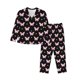 thumbnail image 1 of Balery Gradient Butterfly Conjunto de Pijama con Estampado para Mujer, Conjunto de Dos Piezas con Manga Larga, Ropa de Dormir Suave con Bolsillos, Pijamas Cómodos-Large, 1 of 7
