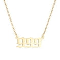 thumbnail image 2 of WREESH Collier Classique Mode Couple avec Numéro d'Or, Accessoires, Pendentif Clavicule, 2 of 2