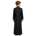 thumbnail image 2 of Moggemol Tunique Maxi à Manches Longues pour Garçons Dubai Traditionnelle Satin Soyeux Robe Fendue Noire 16, 2 of 7