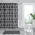 thumbnail image 6 of Tookss Fabric Geometric Shower Curtain Set with 12 Hooks Thickened Washable Quick-Drying Bath Curtains for Bathroom 71 x 71 Inches, 6 of 8