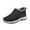 Black, variant on Xfvqtps Mens Casual Shoes Simplicity Solid Color Plush Fleece Line Mid Top Slip On Thick Bottom Waterproof Non Slip Outdoor Hiking Sneakers Fleece Winter Warm Shoes