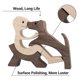 thumbnail image 4 of Handmade Wooden Statue, Puppy Wooden Carving Ornaments, Craft Figurine Wood Small For Home,office,l, 4 of 5