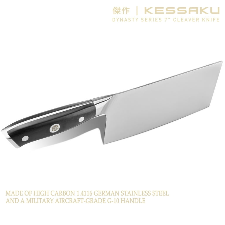 Kessaku Meat Cleaver Butcher Knife - 7 inch - Damascus Dynasty