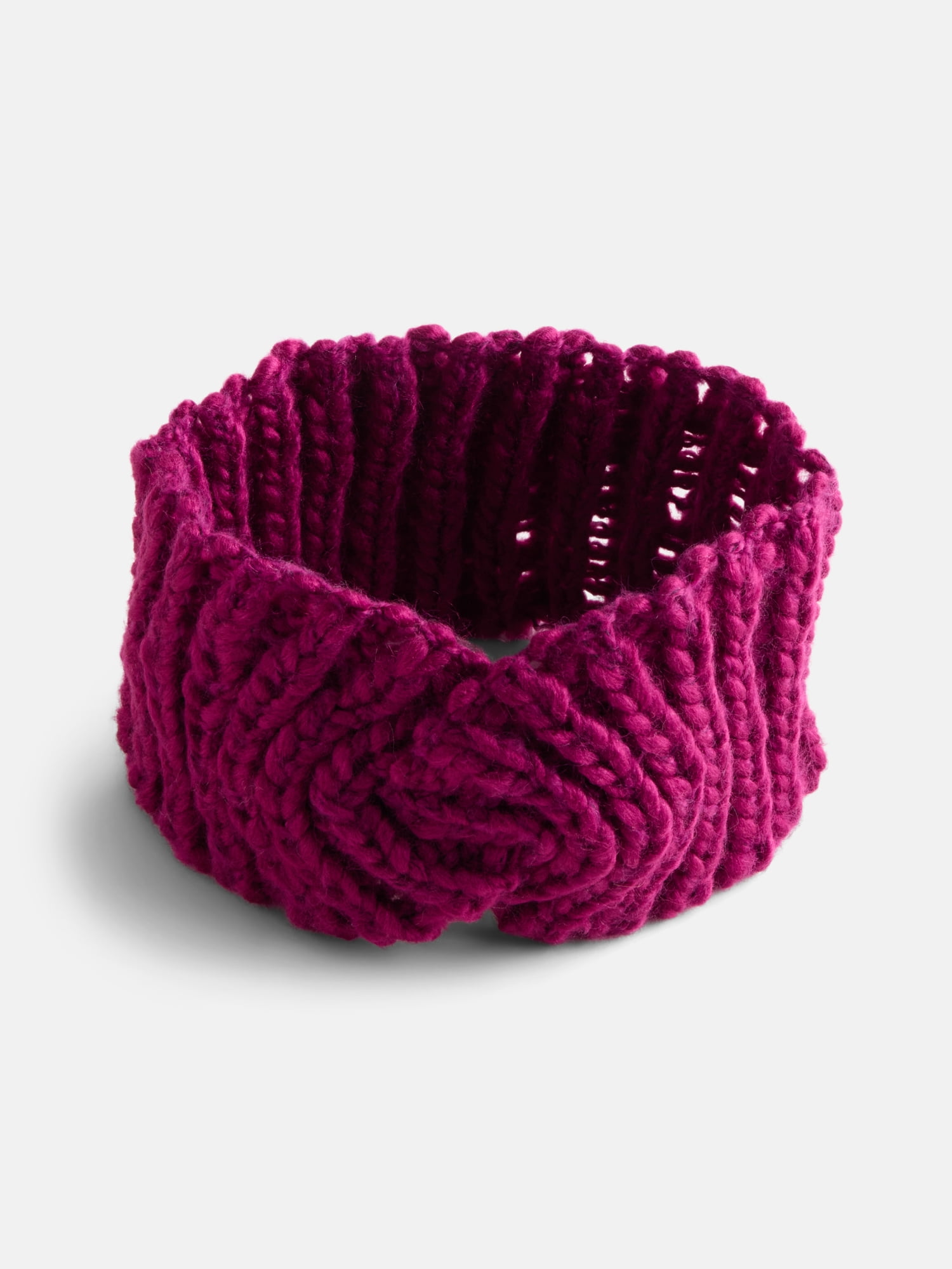 Scenario Women's Chunky Textured Headband, One Size Fits Most, Velvet Plum