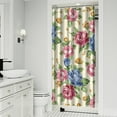 thumbnail image 2 of Waterproof Pioneer Shower Curtain 36x72 Inch Polyester Unique Colorful Floral Shower Curtain for Bathroom Hotel Home Decor with 7 Plastic Hooks, 2 of 5