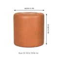 thumbnail image 3 of Joveco Padded Leather Ottoman,Vanity Chair Stool Modern Foot Stool Ottoman for Bedroom, Living Room (Orange), 3 of 5