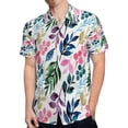 thumbnail image 4 of High Quality Hawaiian Shirts for Men Short Sleeve Aloha Beach Shirt Floral Summer Casual Button Down Shirts Blouses YQTRSL, 4 of 7
