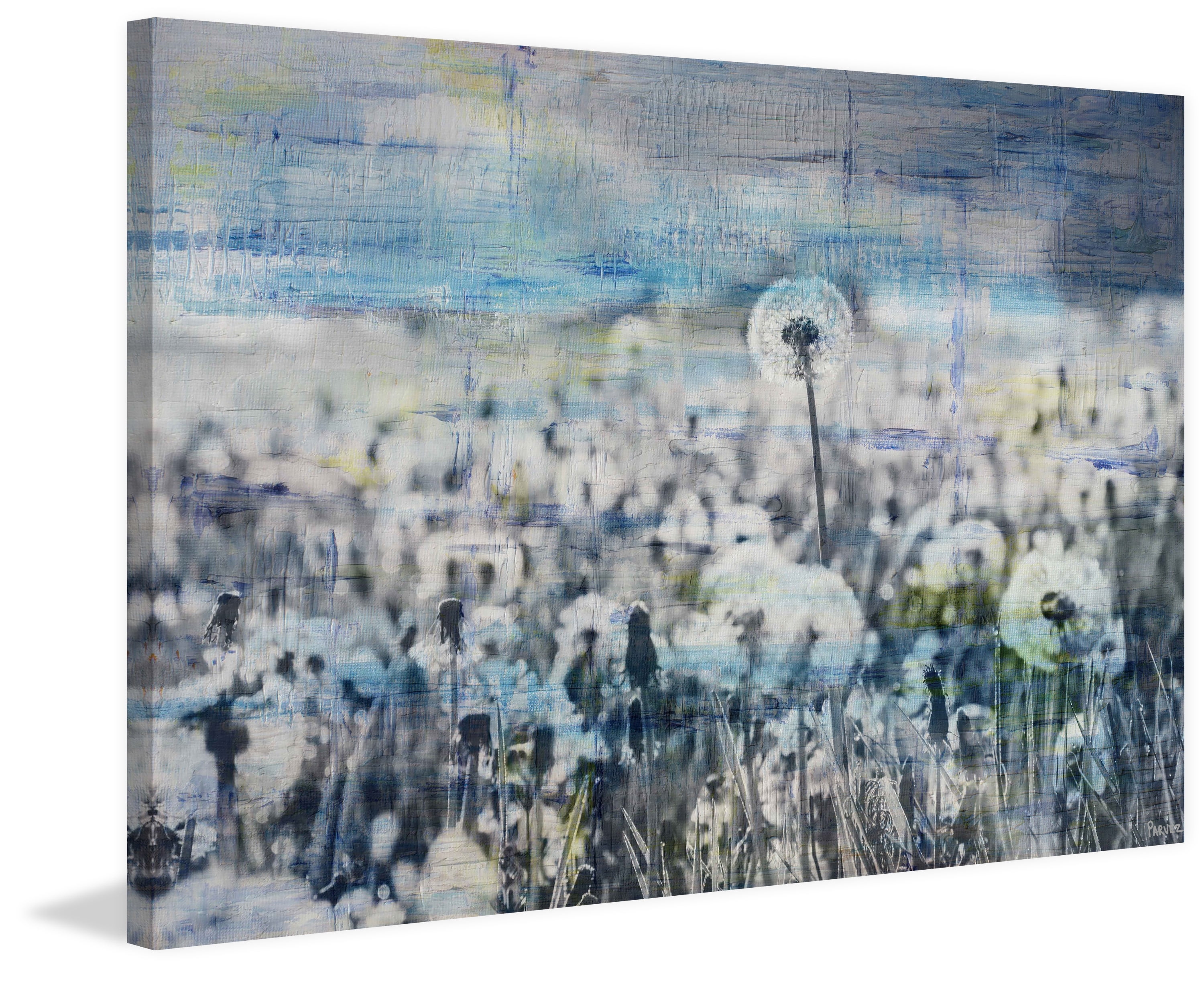 "Dandelion Sea" Painting Print on Wrapped Canvas