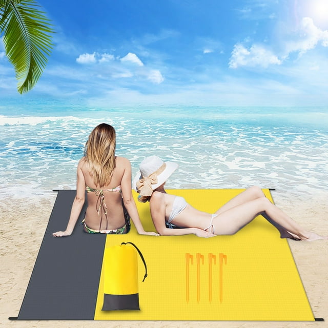 Outdoor Camping Picnic Mat Portable Pocket Folding Beach Mat Matching Color Beach Mat Grim Workshop