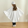 thumbnail image 6 of Uccdo 1-6Y Toddler Girls Boys Halloween White Ghost Costumes Kids Party Ghostly Costume Hooded Cloak, 6 of 8