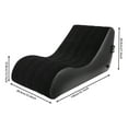 thumbnail image 3 of Inflatable Sofa Bed Foldable S-shaped Blow Up Couch Flocking Fabric Sleeping Pad with Air Pump, 3 of 16