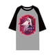 thumbnail image 4 of Hazbin Hotel Moda Mujer Casual Cuello Redondo Impreso Raglan Camiseta de Manga Corta Top Rosa/M, 4 of 6