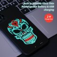 thumbnail image 3 of Illumination Phone Case Bulit in 500mAh Ultra-thin Rechargeable Battery Touch/Loud Sound Control Light Up Cellphone Cover Replacement for i-Phone 11 Pro, 3 of 8
