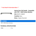 thumbnail image 2 of Interior Door Pull Handle - Compatible with 1999 - 2006 Pontiac Montana 2000 2001 2002 2003 2004 2005, 2 of 2