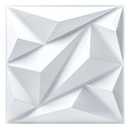 SUDEG 11.81 x 11.81 PVC Diamond Textured Decorative Wall Panels,12 Pieces Pack