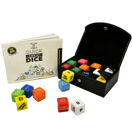 Stack 52 Quick Sweat Fitness Dice. Bodyweight Exercise Workout Game. Designed by a Military Fitness Expert. Video Instructions Included. No Equipment Needed. Burn Fat Build Muscle. (Box Set)