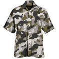thumbnail image 5 of Nuevas camisas de hombre con estampado 3D de camuflaje, camisetas casuales de manga corta con cuello vuelto para parejas, camisas militares tácticas de un solo pecho, 5 of 5