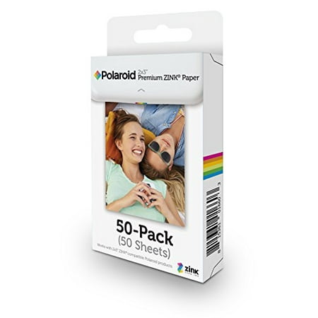 Polaroid 2x3 inch Premium ZINK Photo Paper QUINTUPLE PACK (50 Sheets) - Compatible With Polaroid Snap, Snap Touch, Z2300, SocialMatic Instant Cameras & Zip Instant (Best Deal On Printer Paper)