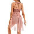 thumbnail image 4 of MSemis Color Block Lyrical Dance Dress Women Apricot XL, 4 of 4