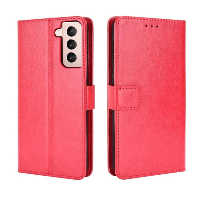 Funda tipo libro para Samsung Galaxy S21 Plus 5G, cartera todo‑en‑uno, funda multifuncional con tarjetero y correa de muñeca desmontable