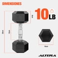 thumbnail image 2 of Kit 2 Mancuernas Hexagonales Altera 10 Lbs 2 Mancuernas 10 Lbs, 2 of 7